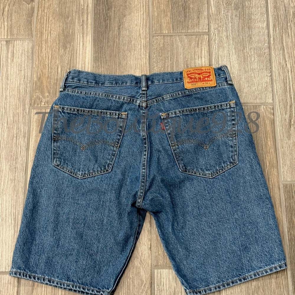 Levi’s 505 Denim Jean Shorts Jorts 36 - Picture 3 of 4